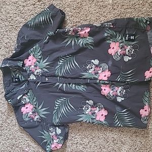 Neff hidden Mickey Hawaiin shirt